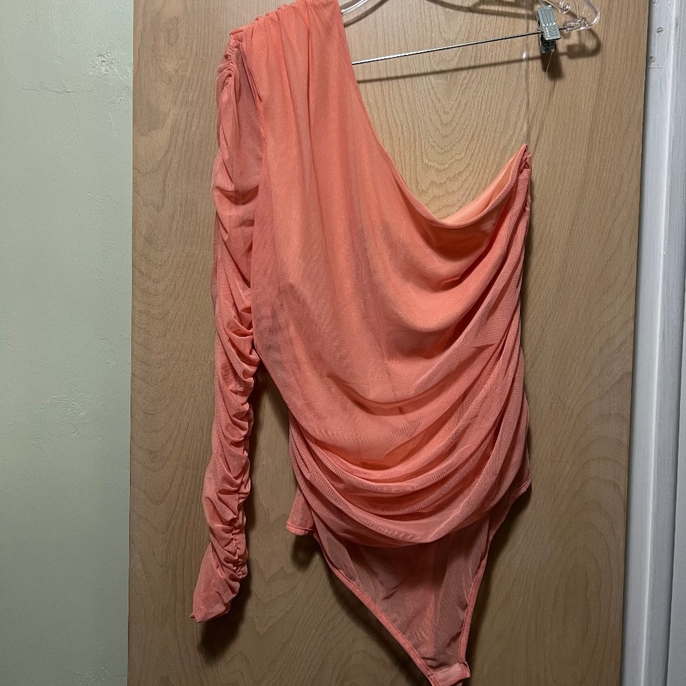 NWT One arm mesh bodysuit